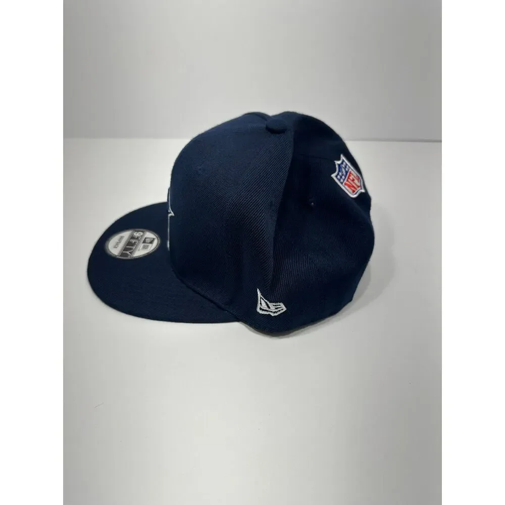 Dallas Cowboys New Era 9FIFTY Snapback Hat Navy NFL Side Patch Flat Brim